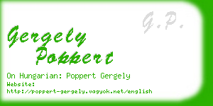 gergely poppert business card